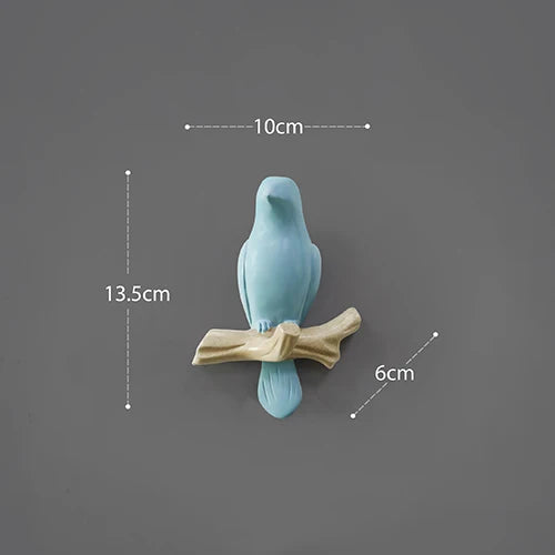 Wall Decorations Home Accessories Living Room Hanger Resin Bird hanger key kitchen Coat Clothes Towel Hooks Hat Handbag Holder
