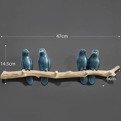 Wall Decorations Home Accessories Living Room Hanger Resin Bird hanger key kitchen Coat Clothes Towel Hooks Hat Handbag Holder