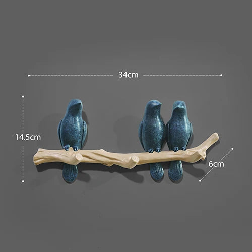 Wall Decorations Home Accessories Living Room Hanger Resin Bird hanger key kitchen Coat Clothes Towel Hooks Hat Handbag Holder