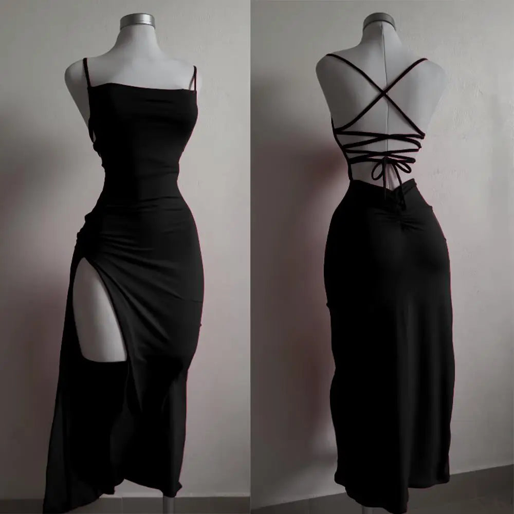 new dress summer high sensibility halter strap Spice Girl bag hip dress