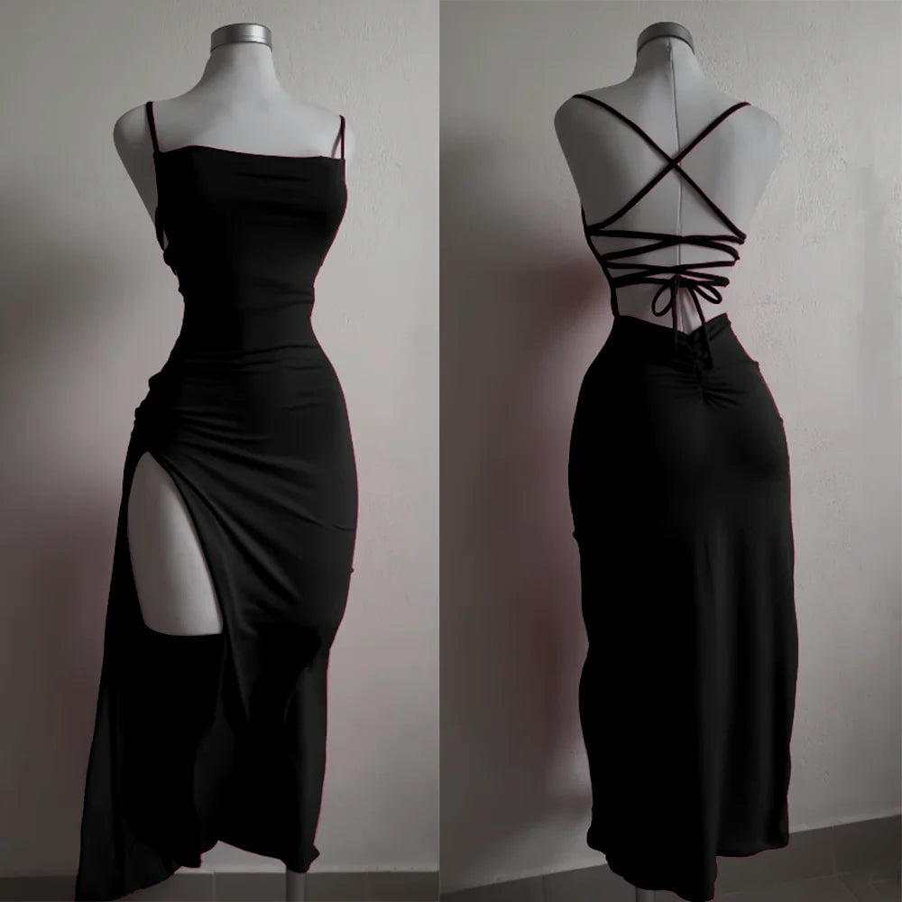 new dress summer high sensibility halter strap Spice Girl bag hip dress