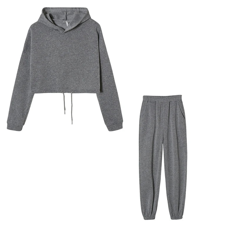 Cozy Loungewear Set – Casual Hoodie & Joggers for Women