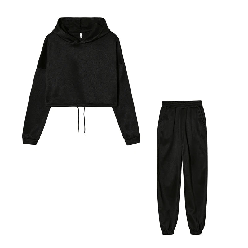 Cozy Loungewear Set – Casual Hoodie & Joggers for Women