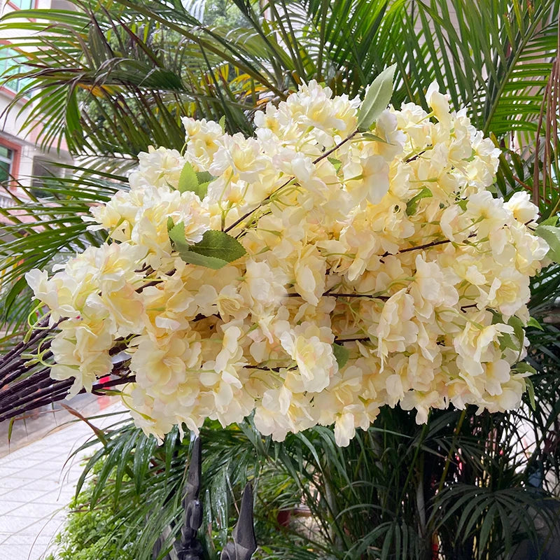 Simulated Flower Cherry Blossom Branch Wedding Living Room Floor Decoration Flower Soft Decoration Flower