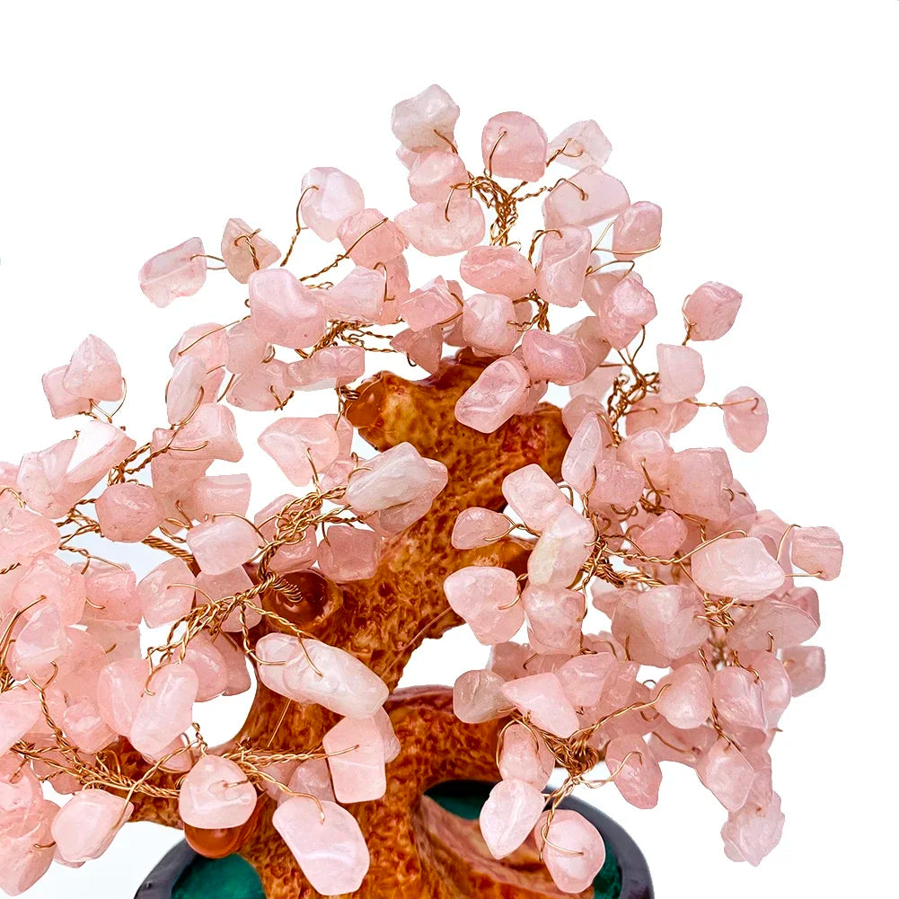 Natural Amethyst Powder Crystal Fortune Tree Office Desktop Ornaments Degaussing Meditation Healing Feng Shui Wedding Home Decor
