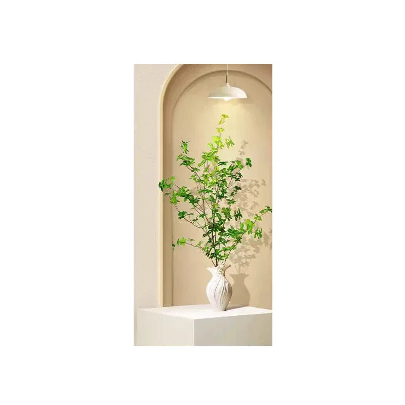 Cream Style Green Plant Elephant Canvas Painting, Modern Small Fresh Entrance Mural Corridor Wall Decor