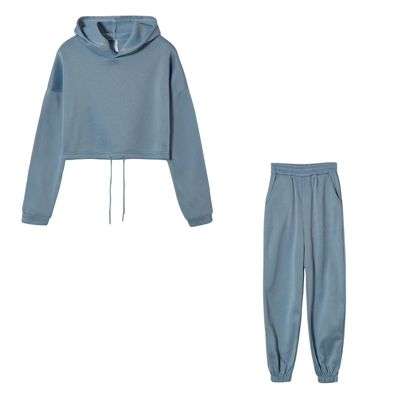 Cozy Loungewear Set – Casual Hoodie & Joggers for Women