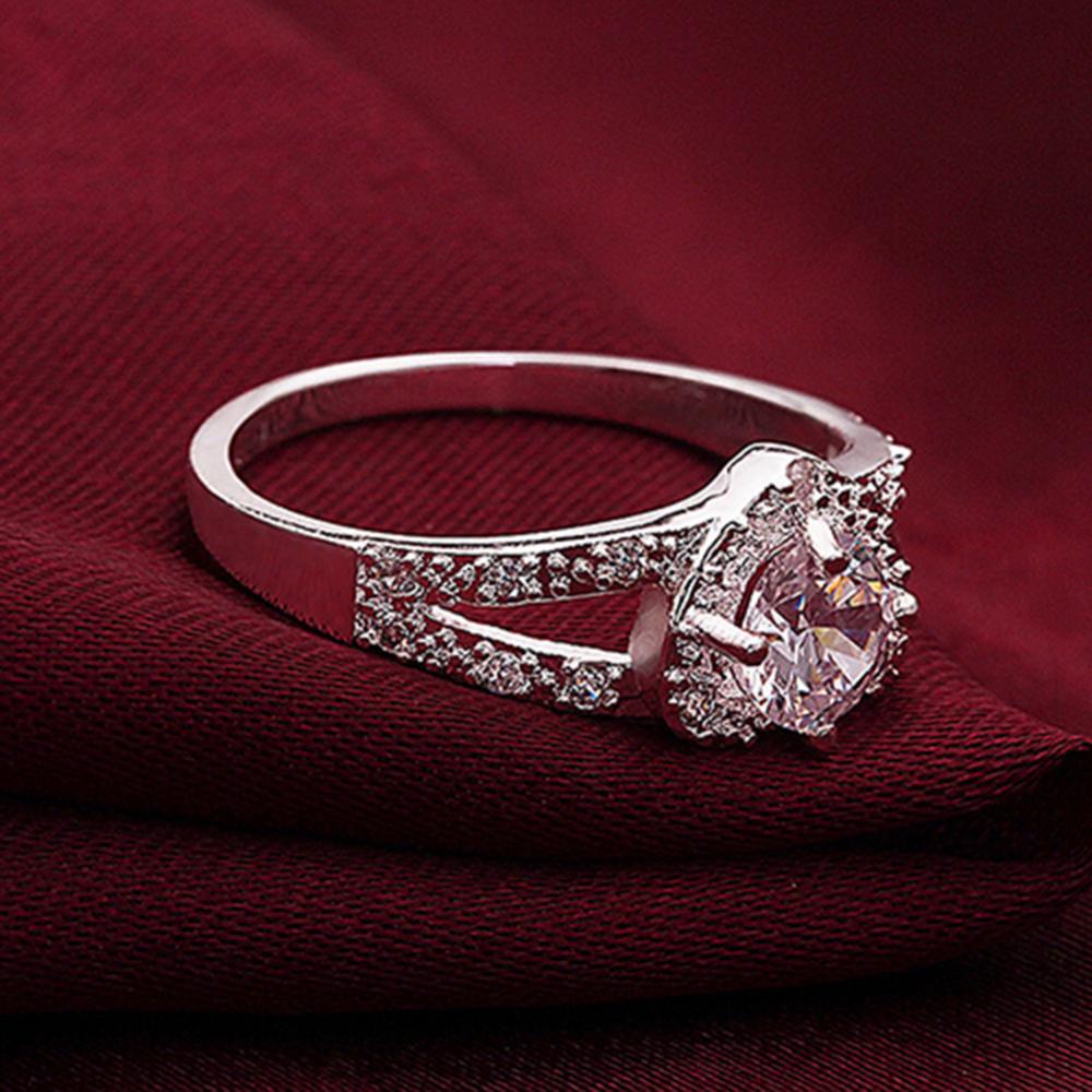 Women Love Heart Shaped Ring Bridal Wedding Jewelry