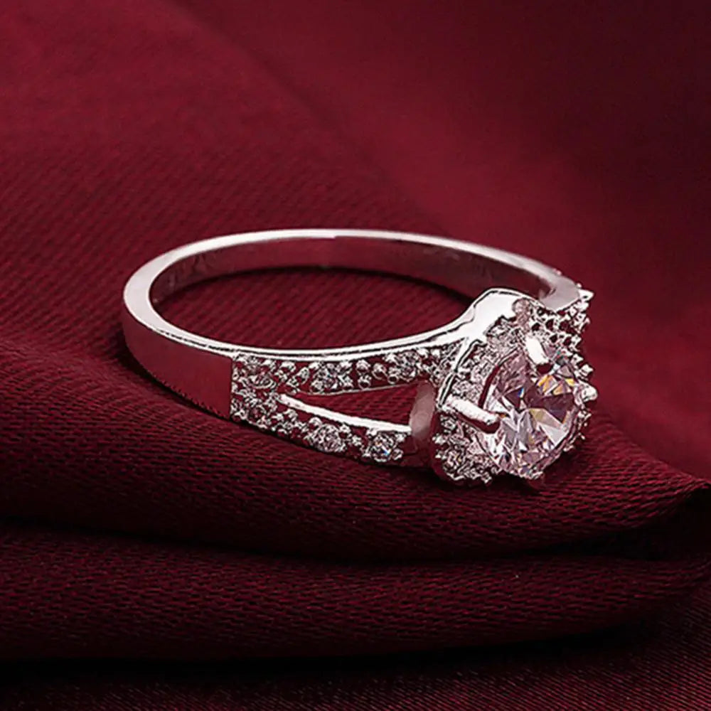 Women Love Heart Shaped Ring Bridal Wedding Jewelry