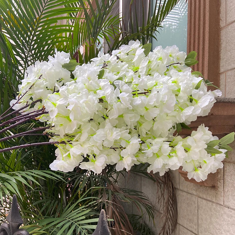 Simulated Flower Cherry Blossom Branch Wedding Living Room Floor Decoration Flower Soft Decoration Flower