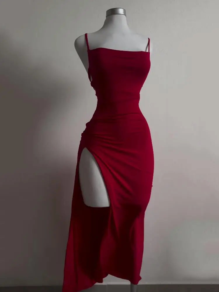 new dress summer high sensibility halter strap Spice Girl bag hip dress