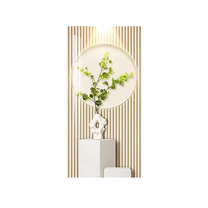 Cream Style Green Plant Elephant Canvas Painting, Modern Small Fresh Entrance Mural Corridor Wall Decor