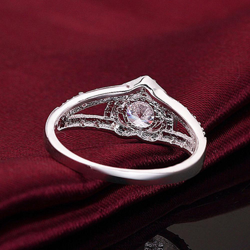 Women Love Heart Shaped Ring Bridal Wedding Jewelry