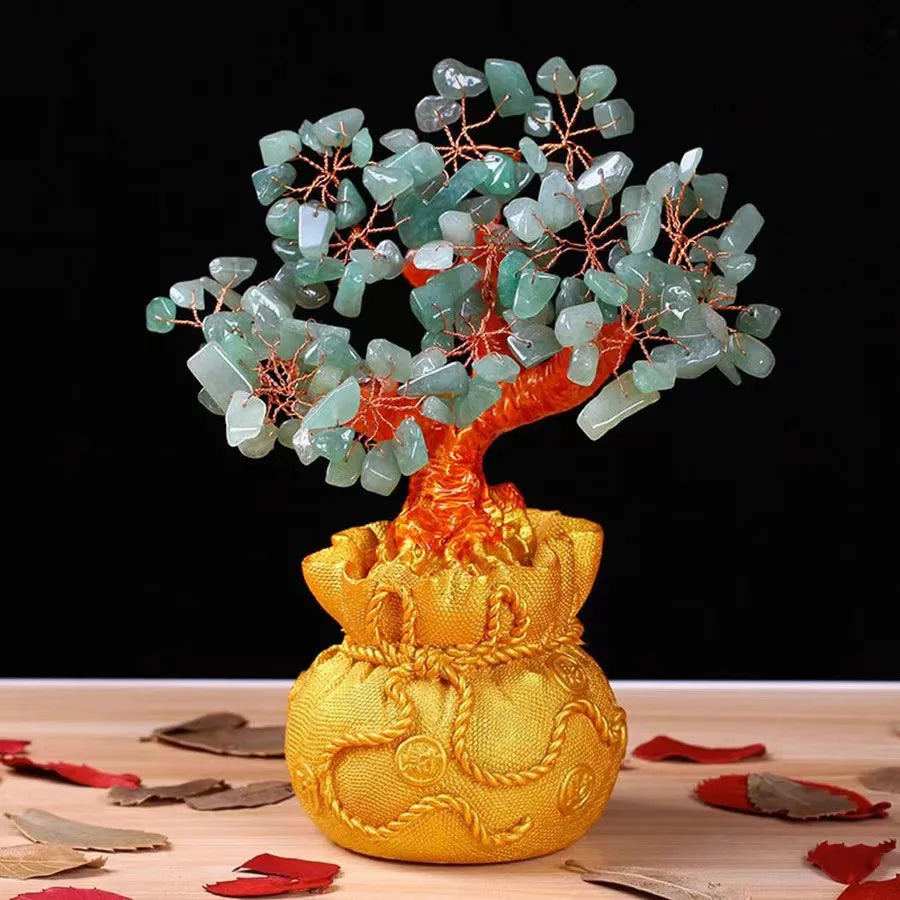 Natural Amethyst Powder Crystal Fortune Tree Office Desktop Ornaments Degaussing Meditation Healing Feng Shui Wedding Home Decor